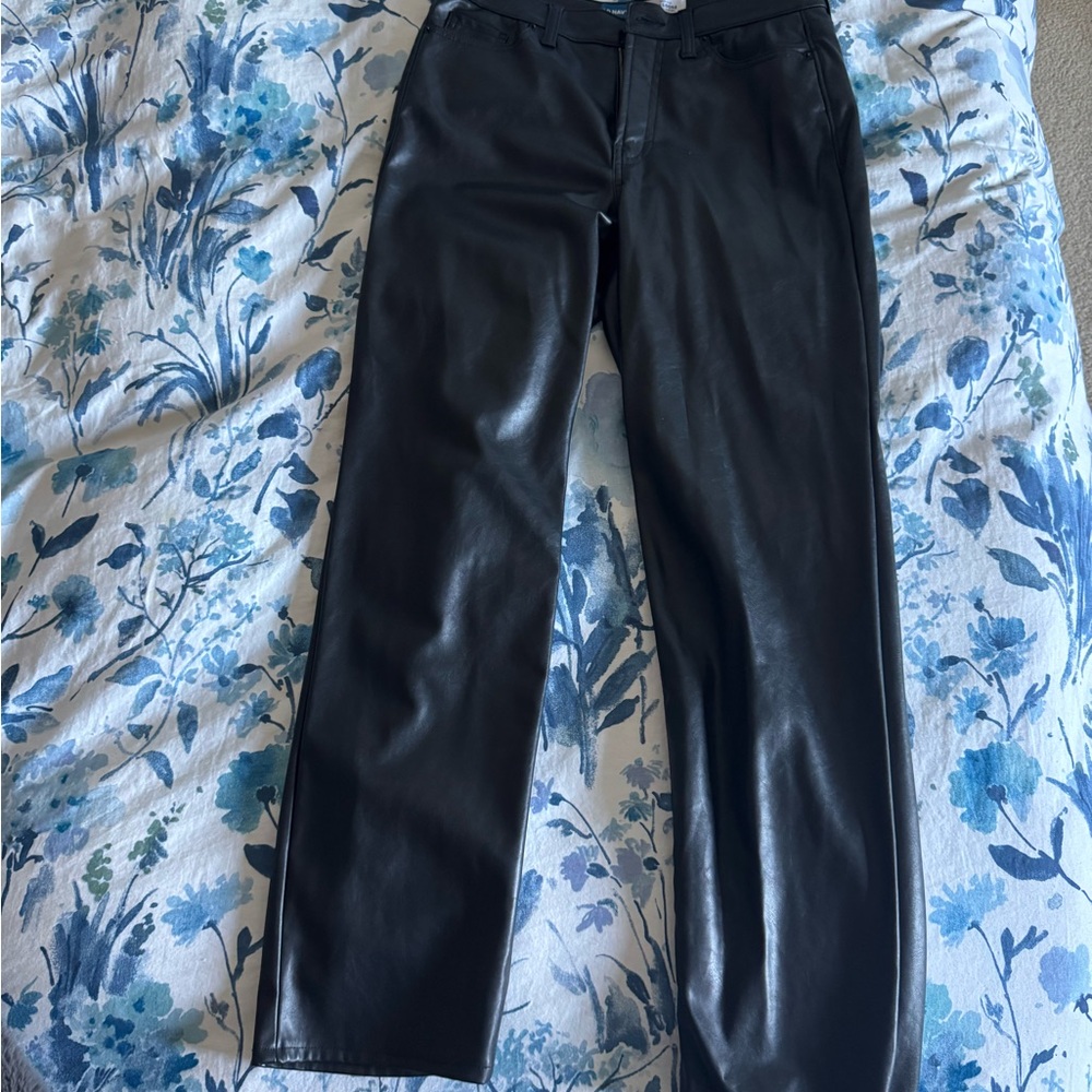 Old Navy Black Faux Leather Pants